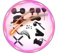 WreGmgg Conjunto De ProteccióN DoméStica Multifuncional De 10 Piezas para Hombres Y Mujeres, Equipado con Pulsera Y MáScara De Ojo De MeditacióN - Q (Negro)