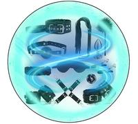 WreGmgg Correa EróTica 12 Piezas De Accesorios De Correa De Resistencia De Cuero para El Ejercicio En Casa, Correa De Ejercicio De Cuerpo Completo para La Flexibilidad - Q (Negro) -E12c25