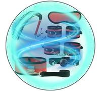 WreGmgg Correa EróTica 7 Conjuntos Esenciales De Entrenamiento De Pilates para Varias Combinaciones Posibles, Adecuado para El Uso De Ejercicio En El Hogar - Q (Rojo) -E12c25