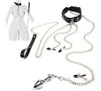 WreGmgg Cuello De Cuero De Clip Suave, Metal Ajustable, Tabla De Flexiones, Gimnasio Familiar, Regalos para Parejas - H