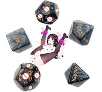 WreGmgg Dado Negro de Plástico Hexaedro - Juego de Dados Clásicos