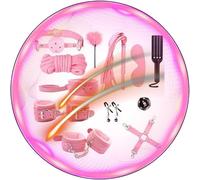 WreGmgg El Juego De Ejercicio De Gimnasio De Casa Incluye 12 Accesorios Diferentes, Incluyendo Equipo De Ejercicio AeróBico Ajustable para Hombres Y Mujeres-Q (Rosa)