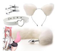 Wregmgg Juego De Cositas De Zorro De Nylon Blanco, ¡DecoracióN Creativa! -Z