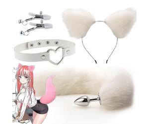 Wregmgg Juego De Cositas De Zorro De Nylon Blanco, ¡DecoracióN Creativa! -Z