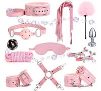 WreGmgg Juego De Yoga De Entrenamiento Interior De Cuero Suave, Conjunto De 12 Piezas, 5 Colores para Elegir, con MáScara De Ojo del SueñO Y Pulsera De Mano, Regalo De Pareja - D4