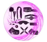 WreGmgg Nuevo Conjunto De Cuero De 12 Piezas para El Entrenamiento De Resistencia, Dormitorio Conjunto De Fitness, Pluma Bolsa-D9 (Negro)