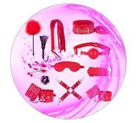 WreGmgg Nuevo Conjunto De Cuero De 12 Piezas para El Entrenamiento De Resistencia, Dormitorio Conjunto De Fitness, Pluma Bolsa-D9 (Rojo)