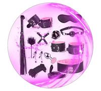 WreGmgg Nuevo Conjunto De Entrenamiento De Resistencia Ajustable De Cuero 12 Piezas con Entrenador De Cadera Y Palo De Pluma - D5 (Rosa)