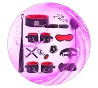 WreGmgg Nuevo Conjunto De Entrenamiento De Resistencia Ajustable De Cuero 12 Piezas con Entrenador De Cadera Y Palo De Pluma - D5 (Rojo)