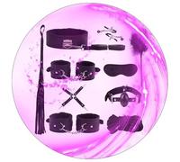 WreGmgg Set De Entrenamiento De Cuero Interior De 10 Piezas para El Entrenamiento De Resistencia, con Gafas De SueñO, Cuello, Palo De Pluma - Accesorios De Entrenamiento-D-1 (Negro)