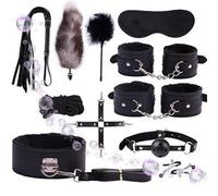 WreGmgg Set De Fitness De Yoga De Cuero Negro De 11 Piezas con Palo De Pluma, Adecuado para Ejercicios De Estiramiento - D12