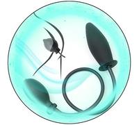 WreGmgg Varilla inflable negra de ajuste de resistencia de productos eróticos para hombre y mujer, accesorio de yoga punteado liso - Q