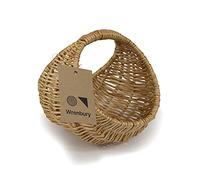 Wrenbury Cesta pequeña para recoger huevos, cesta de búsqueda de sauce natural, ideal para cosecha de Pascua, setas, bayas y frutos secos