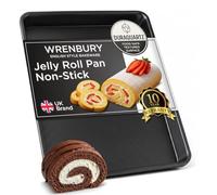 Wrenbury Swiss Roll Tin - Bandeja de acero al carbono DuraQuartz antiadherente para horno, bandeja grande para hornear rulades, 39 x 27 cm