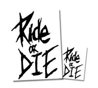 Wrench Monkey Ride or Die Sticker MTB Downhill Enduro Decal BMX Motocross Mountain Bike Frame Fun Car Funny Helmet Laptop Nevera Toolbox JDM E BIKE (negro)