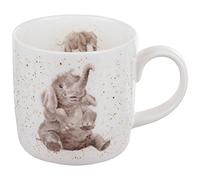 Wrendale by Royal Worcester - Taza de porcelana china con diseño de elefantes, multicolor, 325 ml
