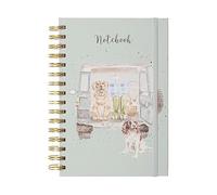 Wrendale Designs A5 Dog Notebook - Paws for a Picnic (Green)