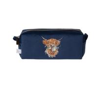 Wrendale Designs - Bolsa para brochas de maquillaje bordada de vaca de las tierras altas "Daisy Coo"
