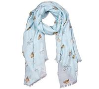 Wrendale Designs by Hannah Dale - Bufanda - 70 cm x 190 cm, Azul - Caballos, 70cm x 190cm
