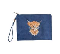 Wrendale Designs by Hannah Dale 'Daisy Coo' - Bolsa bordada de vaca de las tierras altas