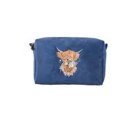 Wrendale Designs by Hannah Dale 'Daisy Coo' Highland Cow - Bolsa de maquillaje bordada