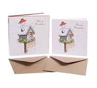 Wrendale Designs by Hannah Dale - Juego de 8 cajas de tarjetas navideñas por favor Stop Here