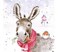 Wrendale Designs by Hannah Dale - Muletide Greetings - Set de Tarjetas de Navidad - Paquete de 8