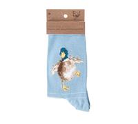Wrendale Designs Calcetines de pato azul A Waddle and a Quack, talla única