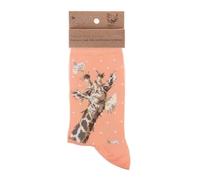 Wrendale Designs Calcetines (melocotón - flores de jirafa)