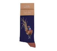 Wrendale Designs Calcetines para hombre Ready For My Close Up Faisan, verde, M