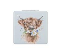 Wrendale Designs - Espejo compacto de vaca de las tierras altas 'Daisy Coo'