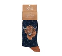 Wrendale Designs Highland Heathers' Highland Cow - Calcetines para hombre