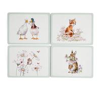Wrendale Designs Juego de 4 manteles Individuales de Flores Silvestres