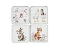 Wrendale Designs Juego de 4 Posavasos de Flores Silvestres