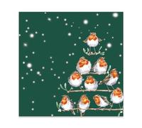 Wrendale Designs Servilletas navideñas (33 cm, 20 unidades), diseño de petirrojos