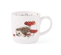 Wrendale Designs Taza de erizo con texto en inglés "Home for Christmas"