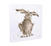 Wrendale Diseños - Impression sur Toile carrée « Lièvre Brained » Blanc 20 cm