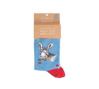 Wrendale SOCKC006 - Calcetines infantiles (1 par), diseño de burro, color azul, talla 27-31, azul, 27-31
