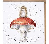 Wrendale - Tarjeta de felicitación con texto en inglés "He's A Fun-Gi Mouse & Toadstool