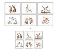 Wrendale Wonderland, 6 manteles individuales + 6 posavasos