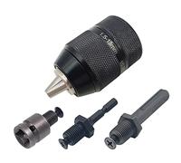 Wresetly 1/2-20UNF - Portabrocas de 3 mandíbulas sin llave de 1,5-13 mm, adaptador de cambio rápido, SDS-Plus, martillo hexagonal de 1/4 pulgadas