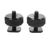 Wresetly 1/4 Pulgada-20 Adaptador de Montaje en Zapata Tornillo de Trípode a Flash Zapata para Perfordora Cámara DSLR (2 Paquetes)