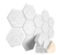 Wresetly 1 juego de paneles acústicos de espuma autoadhesivos a prueba de sonido que reducen el ruido y eliminan , 12 x 10 x 0.4 pulgadas, gris plateado