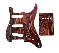 Wresetly 1 juego de pastillas Humbucker precableadas cargadas con placa trasera SSS para accesorios de piezas de guitarra eléctrica (café)