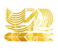 Wresetly 1 juego de pegatinas reflectantes para patinete, juego completo de pegatinas para Series Kickscooter, pegatinas plegables (amarillo)