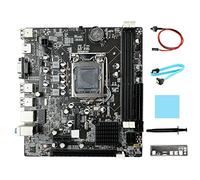 Wresetly 1 juego de placa base de escritorio B75+cable +cable de interruptor+almohadilla térmica+grasa térmica+deflector LGA1155 DDR3 Kit compatible con 2X8G PCI E 16X