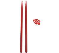 Wresetly 1 par de palillos de 5A de nailon para tambor ligero, para percusión duradera, color rojo