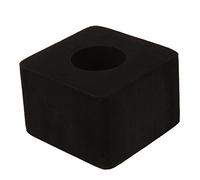 Wresetly 1 x Mic Entrevista ABS Logo Bandera Cuadrada Estación Cuadrada 4 Caras Resistente Negro