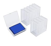Wresetly 10 cajas de tarjetas de juego coleccionables, cajas de almacenamiento, organizador, tarjetas transparentes, de plástico, caja de almacenamiento para tarjetas de juego