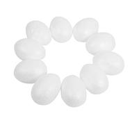 Wresetly 10 Huevos de Espuma de Poliestireno Huevo de 6 Cm de Huevo de Pascua para Pintar o Pegar